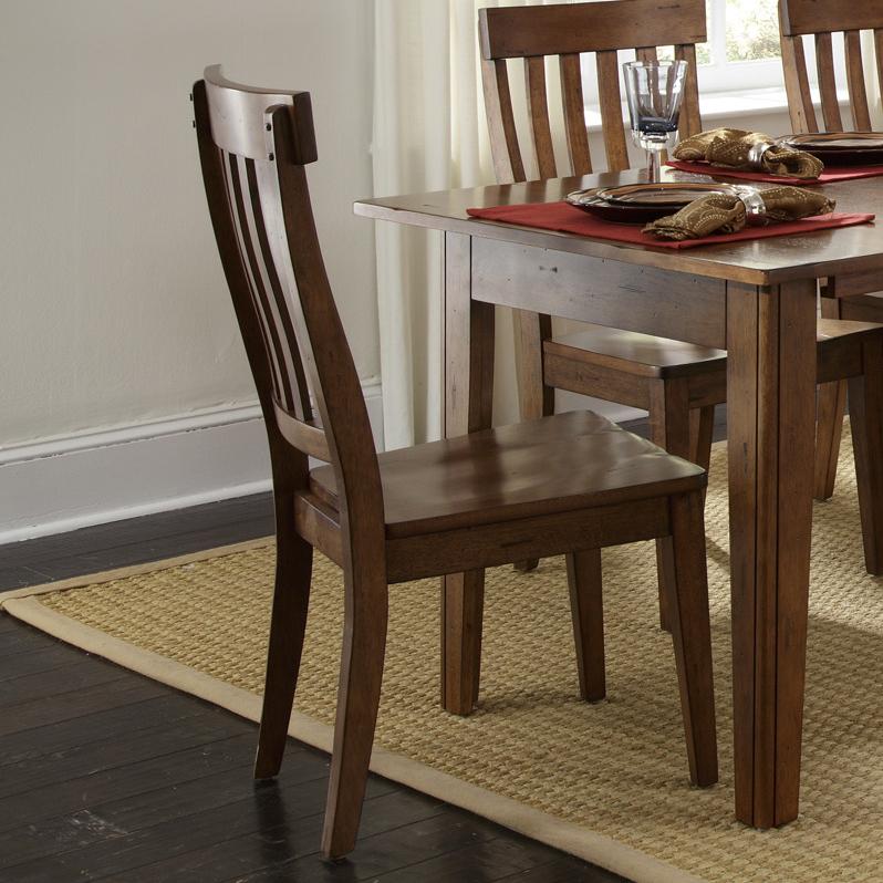 AAmerica Toluca Solid Wood SlatBack Side Chair Conlin's Furniture